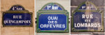 Straatnaamborden van Parijs