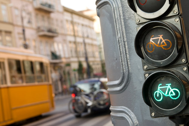 Traffic lights in Budapest