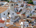 Overlooking the white town of Colmenar in the Spanish province of Málaga in Andalusia
