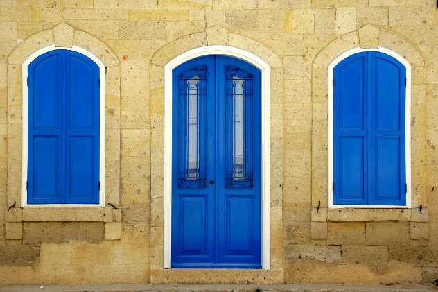 Turkish door in old building